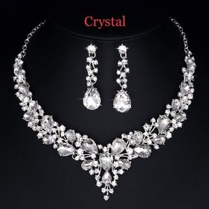 Bridal Austrian Crystal Necklace and Earrings Set